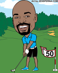 50th Birthday Golfer Caricature