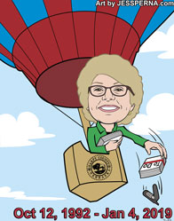 Office Retirement Gift Cartoon Hot Air Balloon