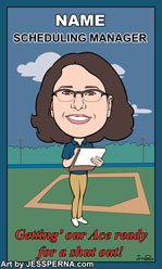 Baseball Card Gift Caricature Manager
