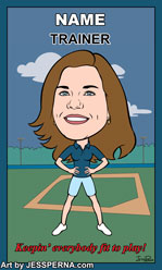 Baseball Card Gift Caricature Trainer